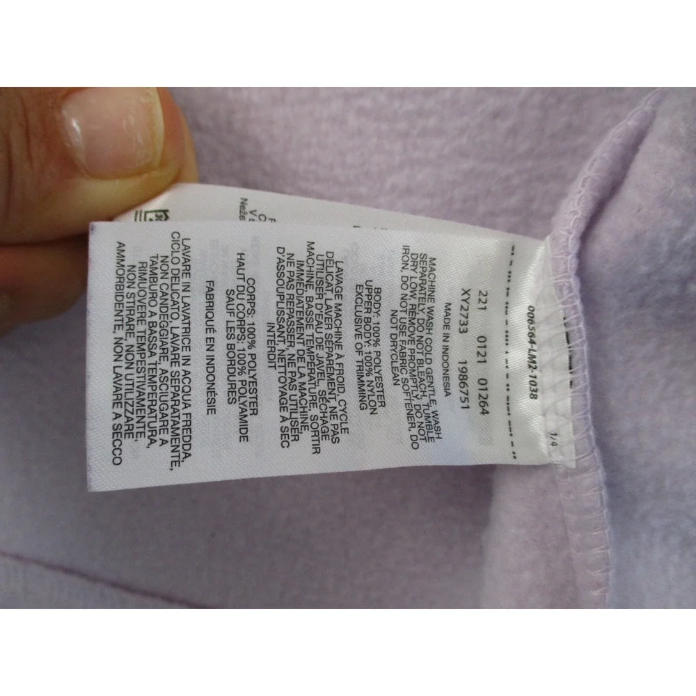 Columbia Jacket Kids Medium 10/12 Purple Hybrid Fleece Quilted Full Zip Utility